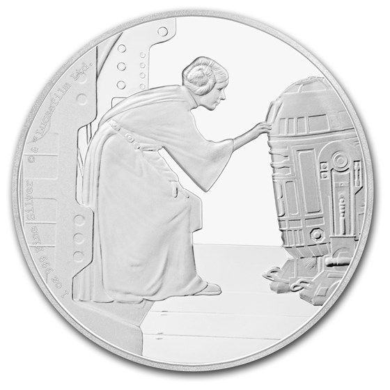 2016 Niue 1 oz Silver $2 Star Wars Princess Leia (w/Box & COA) 2016 Niue 1 oz Silver $2 Star Wars Princess Leia (w/Box & COA)